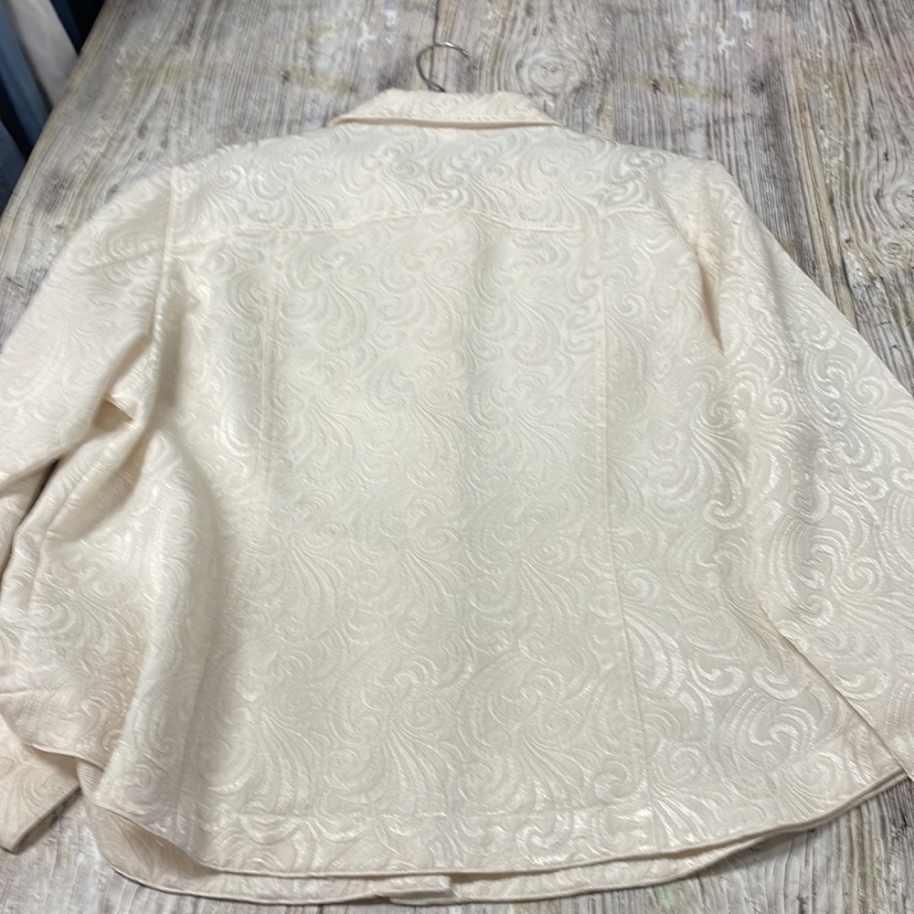 Chicos Lightweight Floral Button Collared Jacket … - image 6